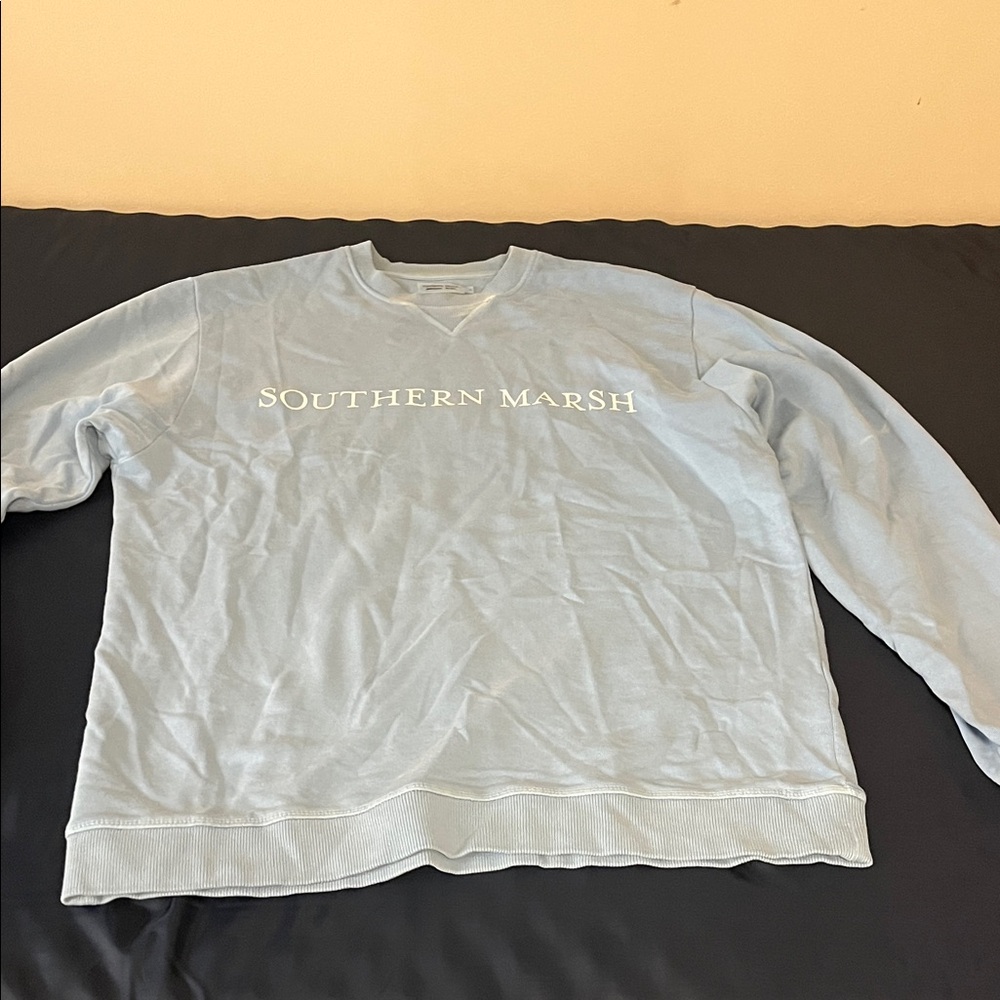 Southern Marsh Men's Sky Blue Crewneck Sweater